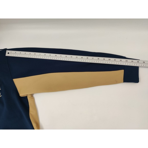 Majestic Milwaukee Brewers MLB Authentic Full Zip Hoodie Jacket Navy‎ Gold - Picture 8 of 11